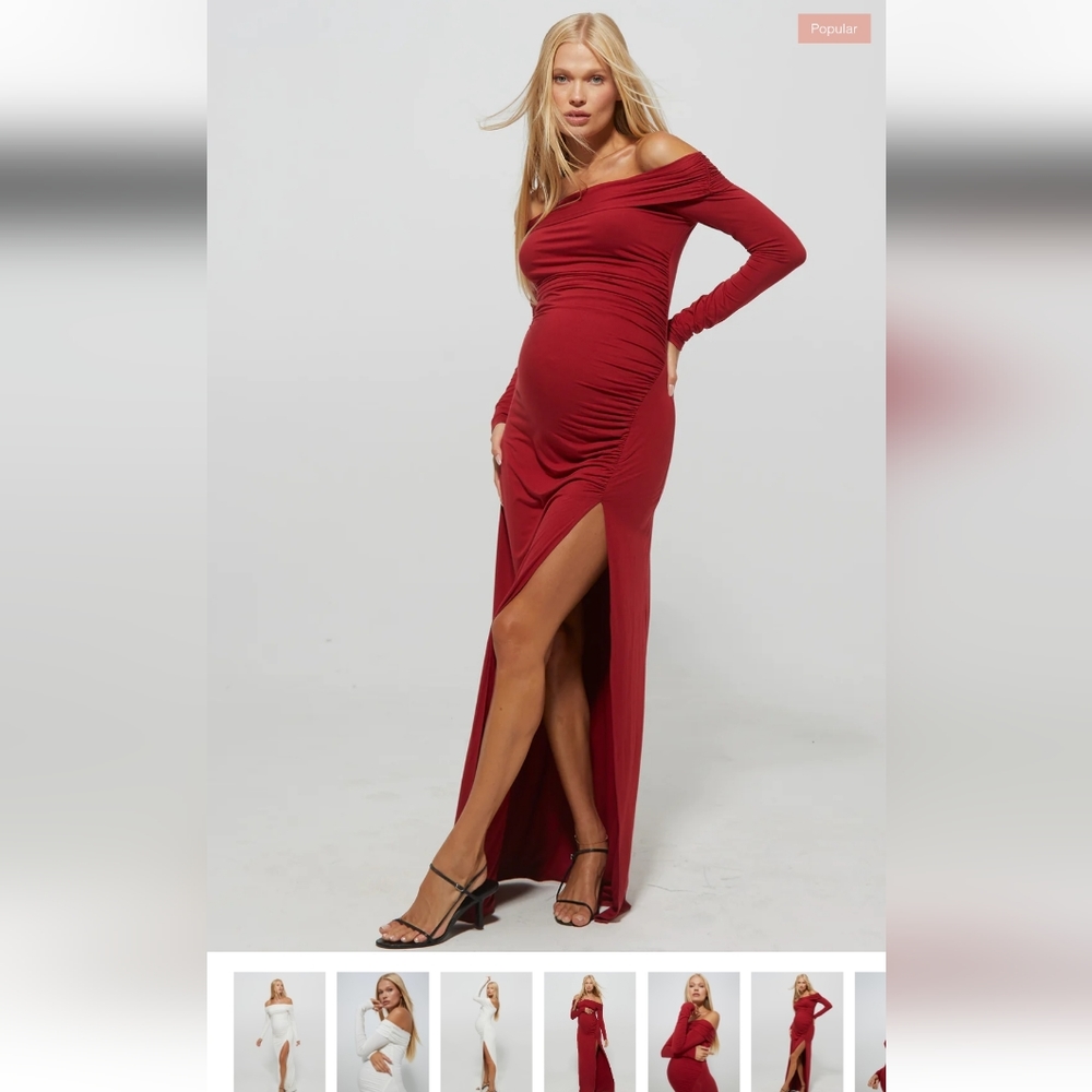 NWT Red bumpsuit evening dress